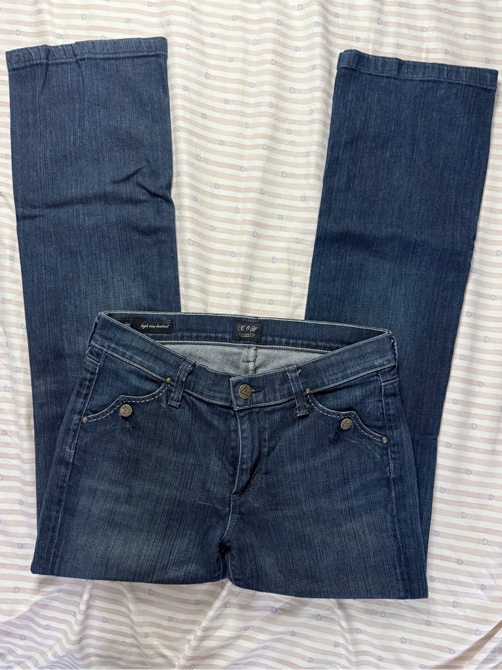 Y2K Citizens of Humanity High Rise Bootcut Jeans | Dark Wash